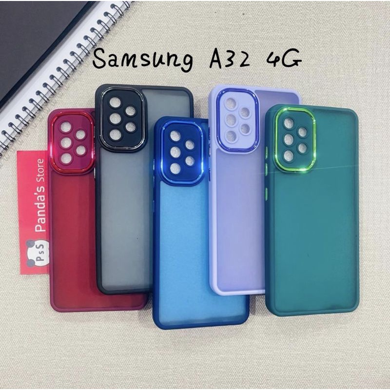 Case Samsung A32 4G Metal Chrome Softcase Dove Premium Luxury PSS