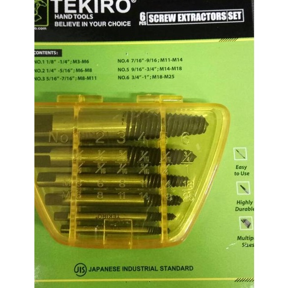 Tap Balik Set Tekiro ' Tap Pembuka Baut Patah Tekiro