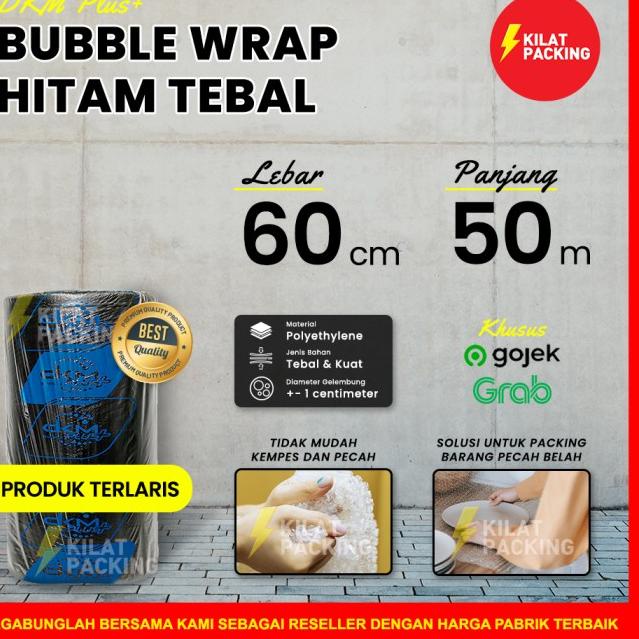 

Bubble Wrap 50m x 60cm BLACK premium delkomas