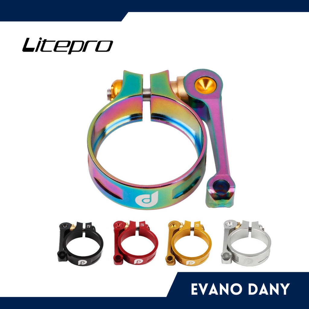 Seat Clamp QR SeatClamp 41mm Litepro Sepeda Lipat Seatpost 33.9mm