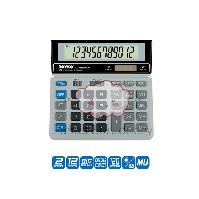 

Calculator Pasar Joyko CC-868CH - Kalkulator 12 Digits Check Correct
