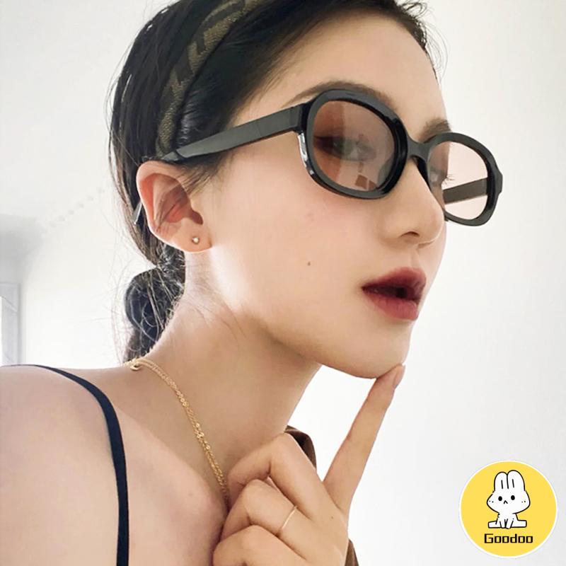 Kacamata Bingkai Oval Korea Dewasa Lensa Gaya Klasik Untuk Pria Dan Wanita -Doo