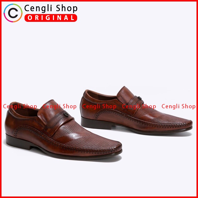 EM80 SEPATU KULIT EVERBEST KERJA KANTOR PRIA BRANDED ORIGINAL COKLAT