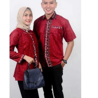 BATIK COUPLE SARIMBIT HEM BLOUSE MEGA MENDUNG/BATIK COUPLE/PRIA/KERIS