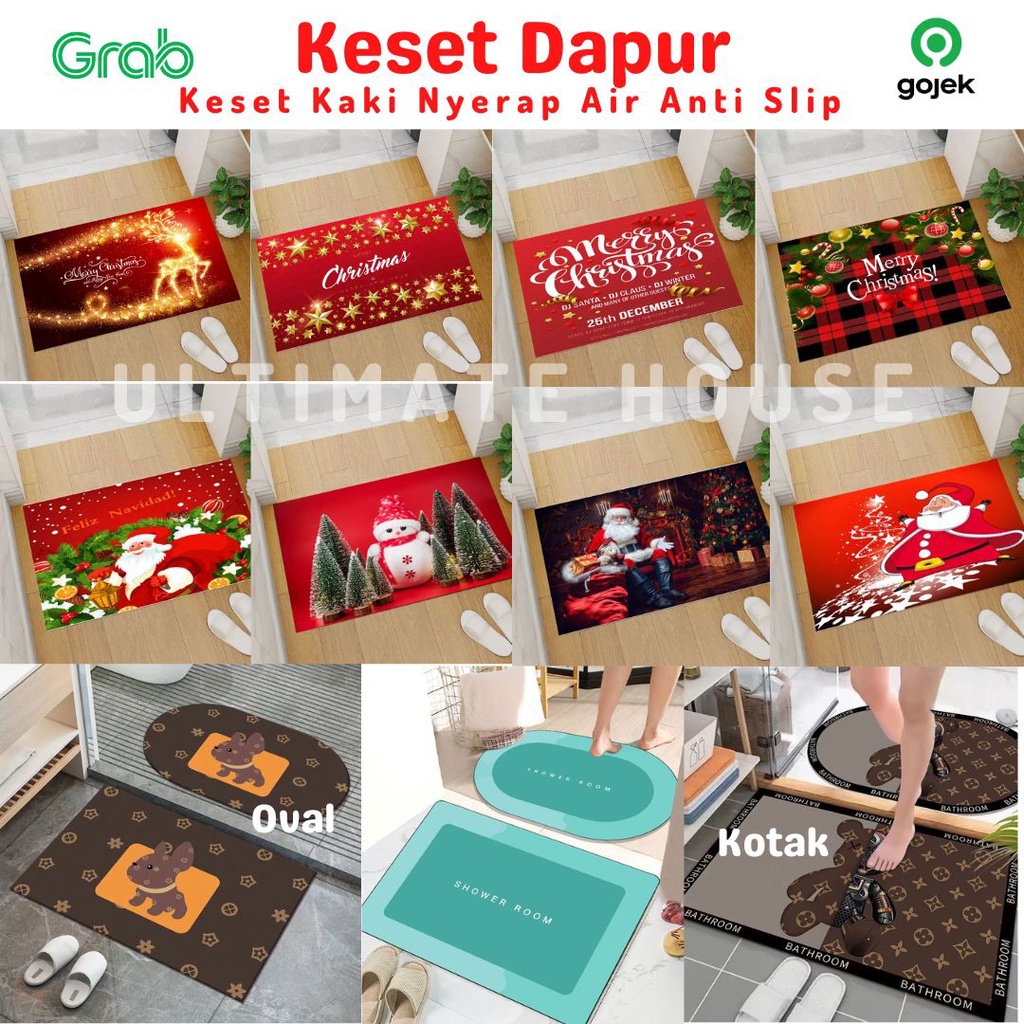 Jual Alas Kaki Lantai Keset Dapur Natal Keset Dapur Keset Alas Lantai