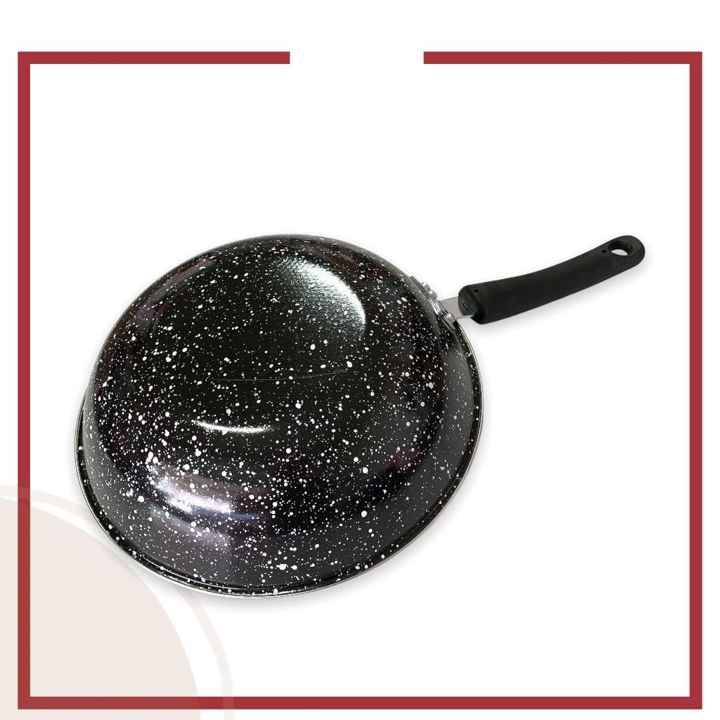 GH 992 - Wok Pan Enamel Bintik 30 Cm GSF 3001P Wajan Enamel Anti Lengket Anti Gores Wajan teflon Penggorengan tahan api dan tidak lengket Penggorengan Kuali kompor induksi kuping