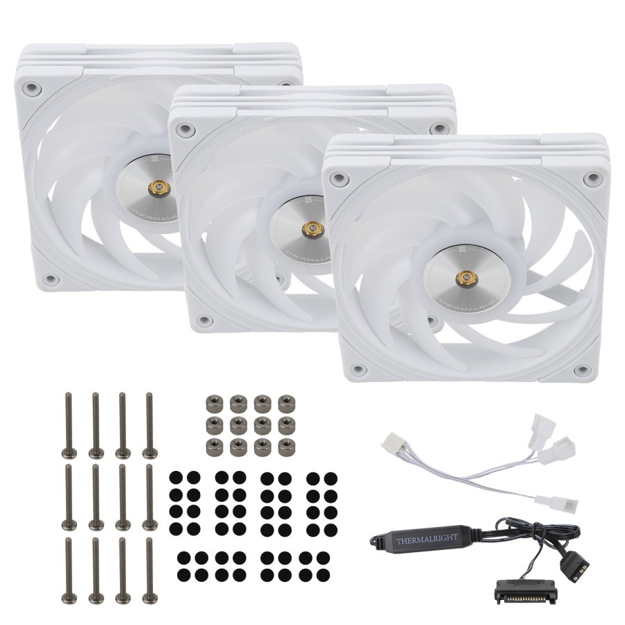 Fan THERMALRIGHT TL-B12WS X3 ARGB WHITE TRIPLE SET 120mm PWM
