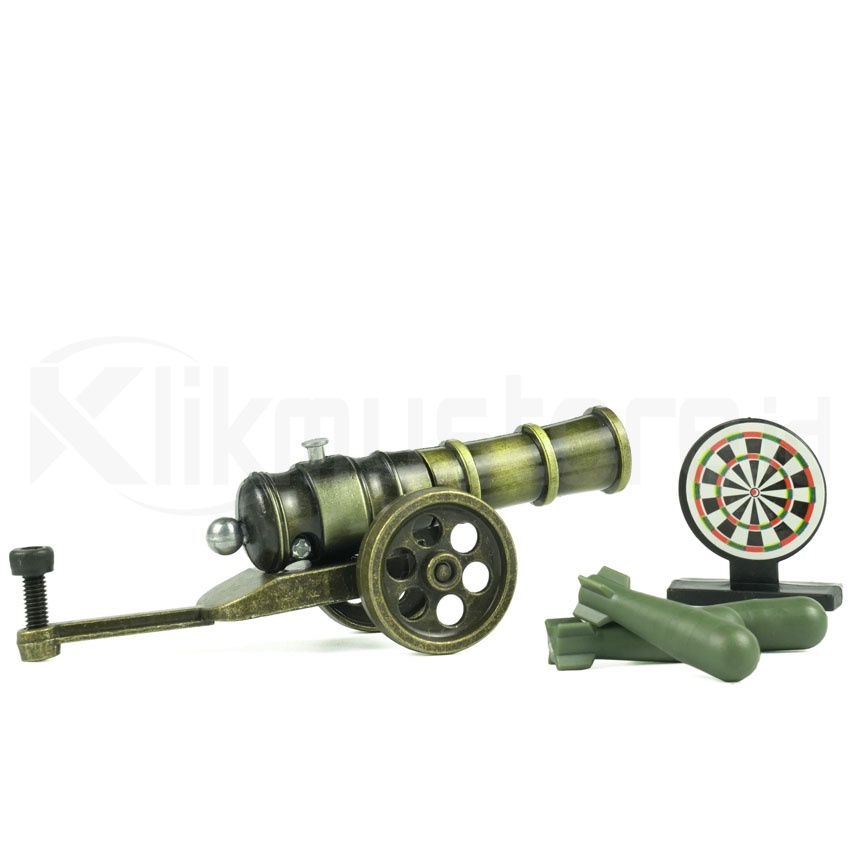 Meriam Mortir Mainan Besi Anak Tembak Pelontar Peluru Cannon Mortar Toys