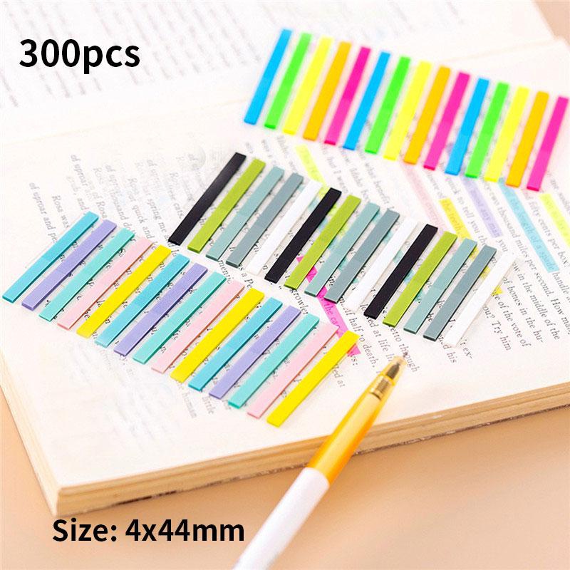 3000 Pcs Alat Bantu Baca Sorot Stiker Transparan Neon Index Tabs Bendera Sticky Note Stationery Sekolah Kantor Perlengkapan