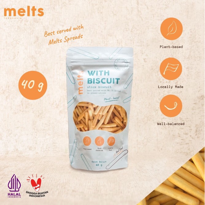 Melts Butter Biscuit BISKUIT STIK cocok untuk selai coklat Melts 40gr