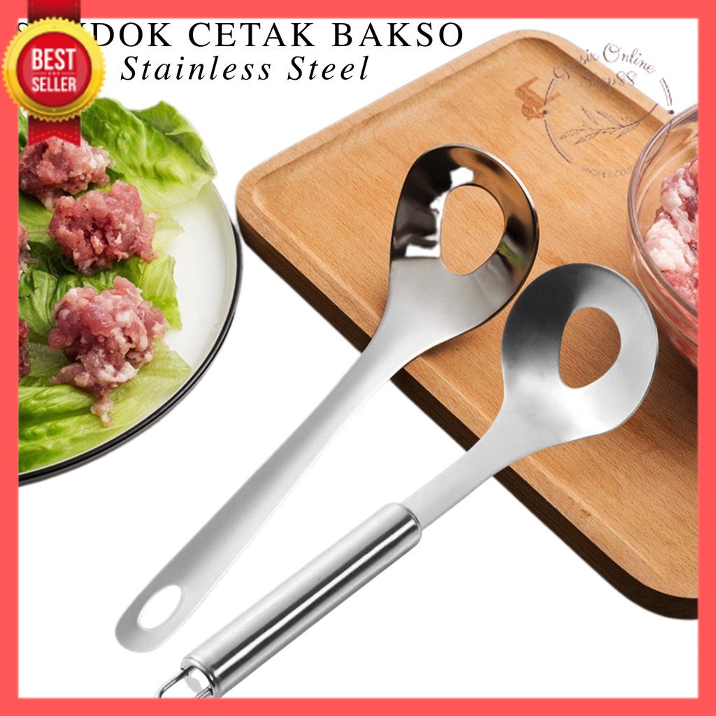 GOS C106 - Cetakan Baso Stainless / Sendok Cetakan Baso Bulat  / Sendok Pembuat Baso