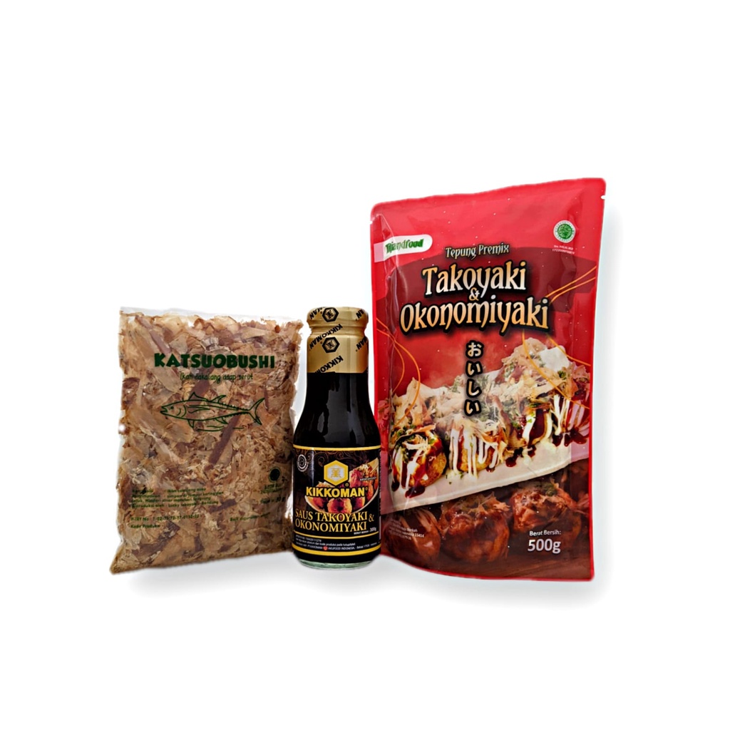 

Paket Takoyaki Hemat Saus Kikkoman Tepung Takoyaki Premix TITIANDFOOD
