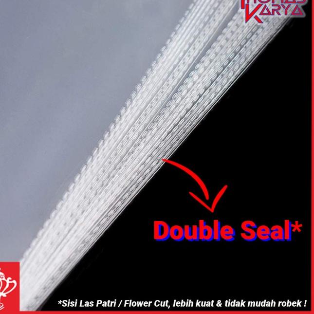 

30.1x45 cm Plastik OPP TEBAL (LEM) | Plastik Baju DOUBLE SEAL Bening