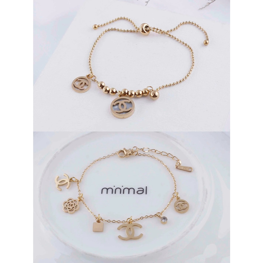 Gelang Titanium Biji Bola Terbaru Permata Perhiasan Fashion  369 3279