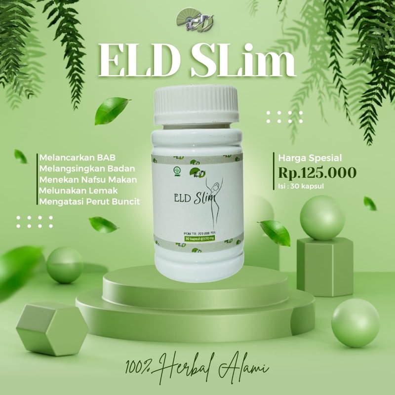 ELD SLIM Pelangsing Herbal Alami BPOM || Penghancur lemak || Melancarkan BAB