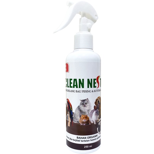 Clean nest 250 ml pengilang bau kandang, bau pesing kucing, anjing, kelinci