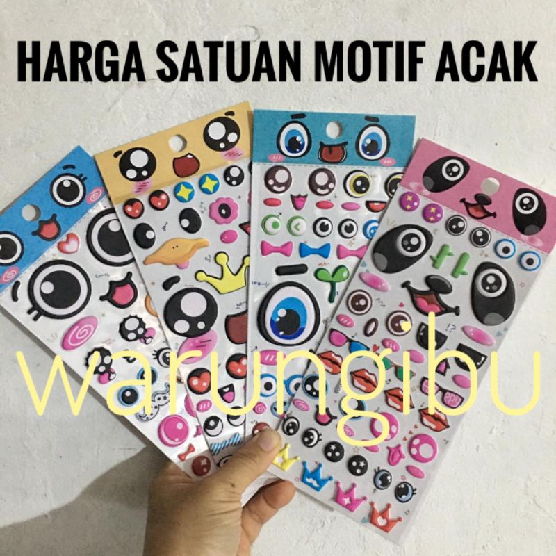 

Face Decorative Sticker Koleksi Stiker Mata Mulut Hiasan Boneka Lucu