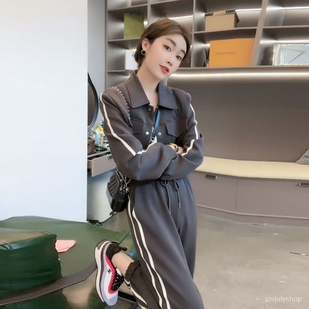 #Sisjuly# Setelan kasual wanita pakaian kerja bergaris-garis baru wanita bagian pendek jaket lengan