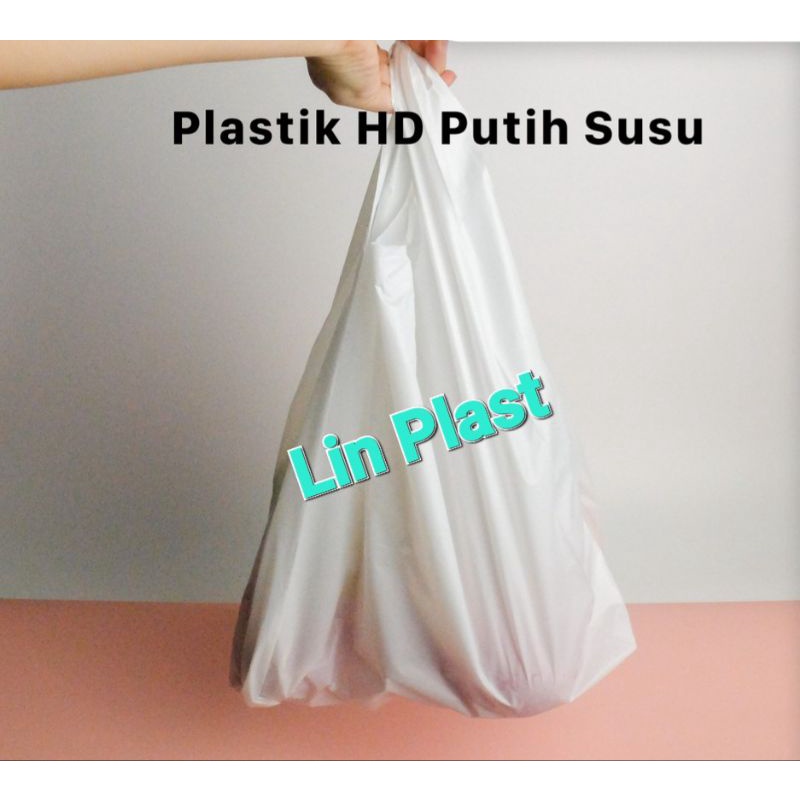 Kantong Plastik Kresek Putih Susu HD Putih Tebal Ukuran 17 24 28 35 40