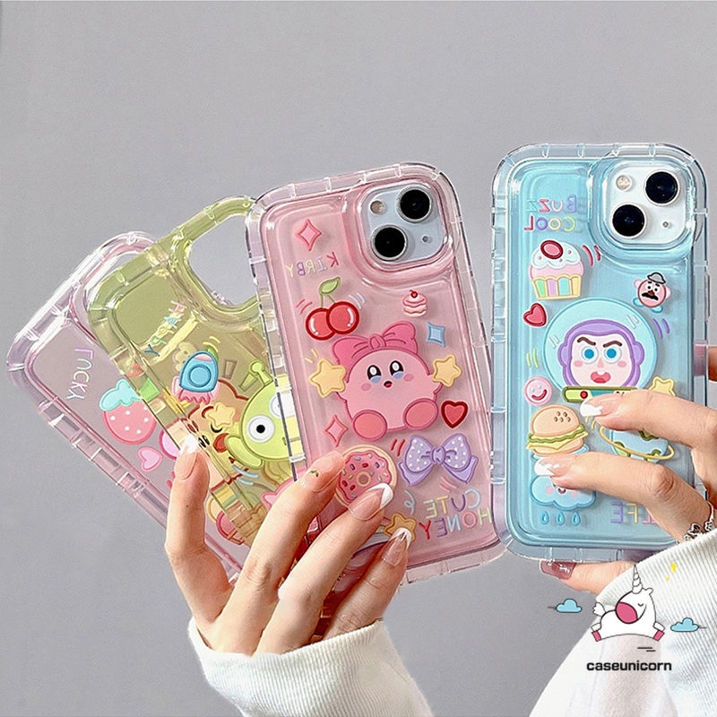 IPHONE Kompatibel Untuk Iphone11 14 13 12 Pro MAX XR 7plus 7 8 6 6S Plus X XS MAX Shockproof Airbag Kartun Stiker Lucu Toy Story Manyo Alien Buzz Lightyear Transparan Lembut TPU Case