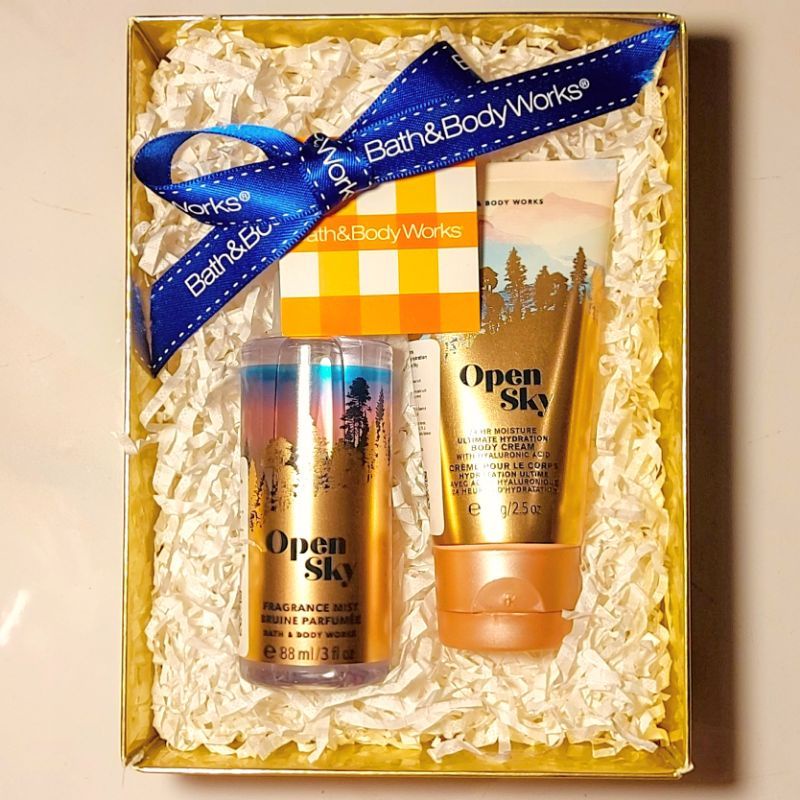 BBW OPEN SKY TRAVELSIZE GIFT SET PAKET BATH &amp; BODY WORKS