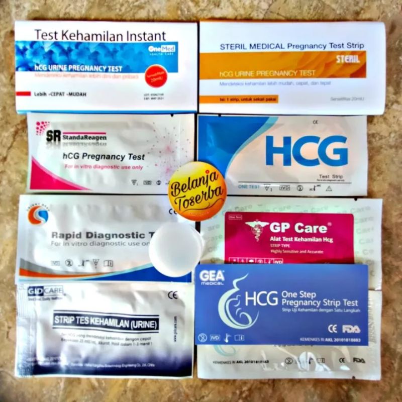 8 buah Test Kehamilan Strip (8 jenis) free Cup urine / Test hamil akurat cepat / Tespek Pregnancy