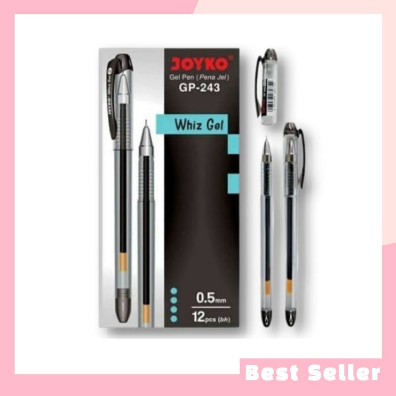 

Pulpen Gel Pen Joyko GP-243 0.5mm 1 pack isi 12 pcs