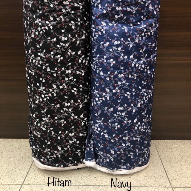 [004] Kain Katun Jepang Motif Daun Kecil