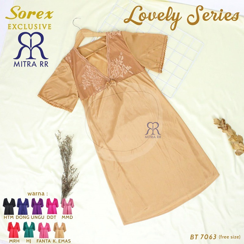 Sorex Lingerie Satin Dress | Sexy Lovely Series 7063 Free Size Fit to L Sleepwear