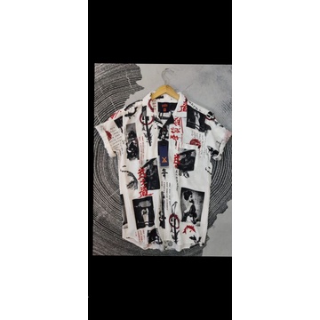 Kemeja Motif Lengan Pendek Rayon Twill Premium