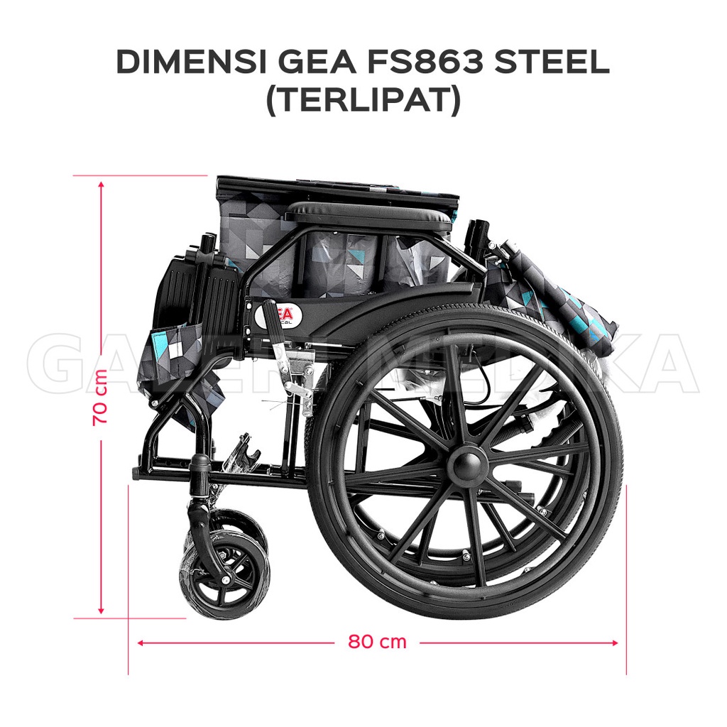KHUSUS Kursi Roda GEA FS 863 / FS863 /FS863 Steel Wheelchair