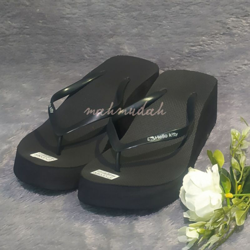 sandal wedges spon wanita warna hitam sandal jepit sandal karet sandal slop sandal wanita simpel sehari hari Sandal Wedges Spon Colorful Jepit POLOS Kualitas Super Terbaru 2022/Sandal Jepit Wanita Bahan Spons premium dengan tinggi 5cm/Wedges Polos tidak m