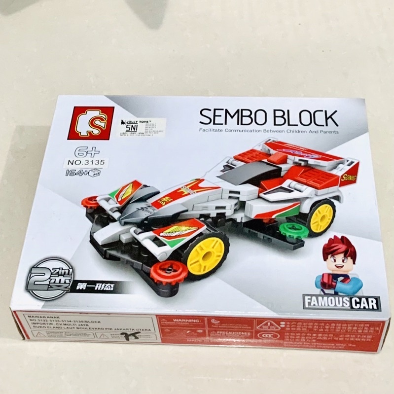 Lego edukasi anak block mobil balap tamiya 2in1