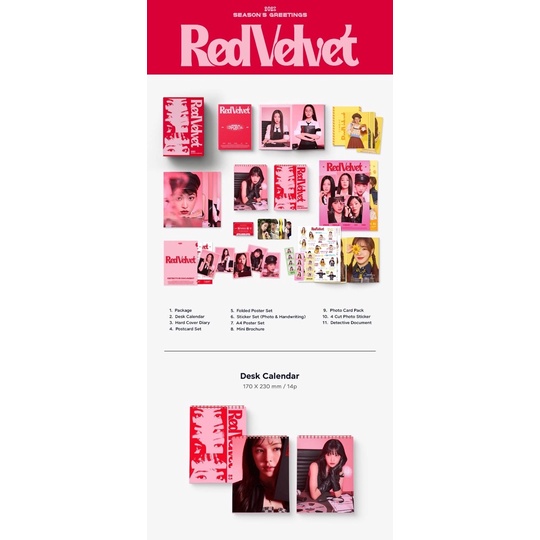 OPEN SHARING RED VELVET SEASON GREETING 2023 IRENE WENDY SEULGI JOY YERI PC PHOTOCARD