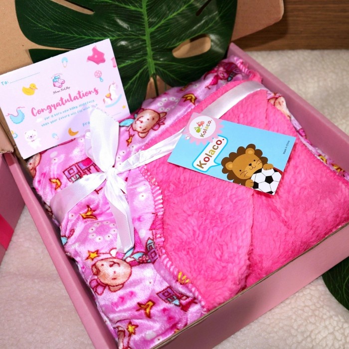 

(COD) hampers bayi | Baby Gift Set Blanket | Kado Bayi - peri kerajaan, 100x75cm