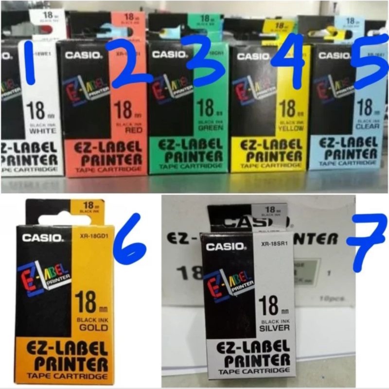 

CASIO EZ LABEL 18MM PITA TAPE CARTRIDGE BLACK INK ORIGINAL