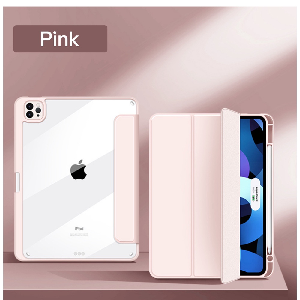 DETACHABLE Hybrid Magnetic Flip Smart Cover Leather Stylus apple pencil Holder IPAD 7 8 9 10.2 IPAD AIR 4 5 10.9 IPAD PRO 11 12.9 MINI 6 CASE COVER CASING Transparan
