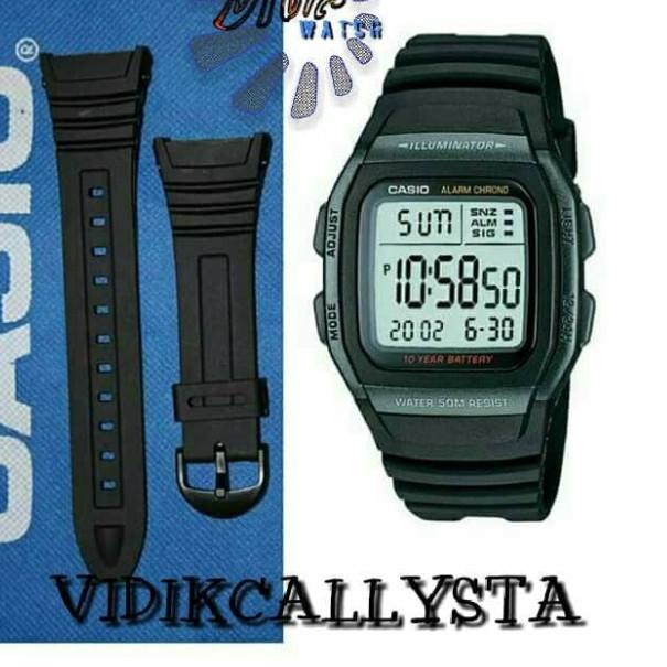 TALI JAM CASIO W96H / STRAP CASIO W-96 W-96H W 96 H BUCKLE PLASTIK