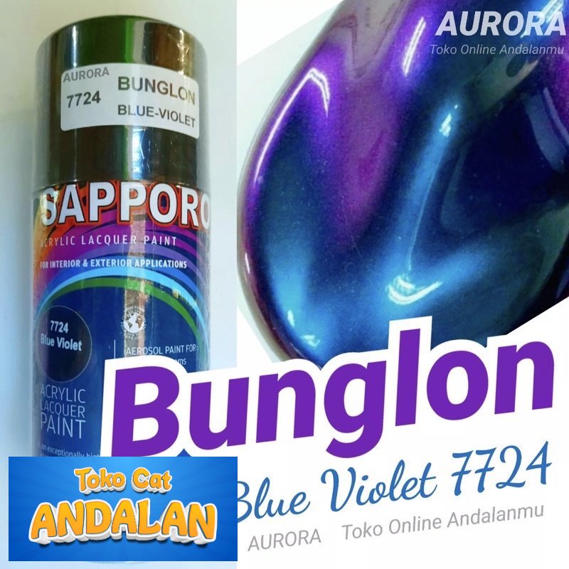 

Toko Cat Andalan - SAPPORO BUNGLON 7724 BLUE VIOLET saporo pilok pilox pylox cat semprot motor mobil sepeda | Toko Cat Andalan Mobil dan Motol