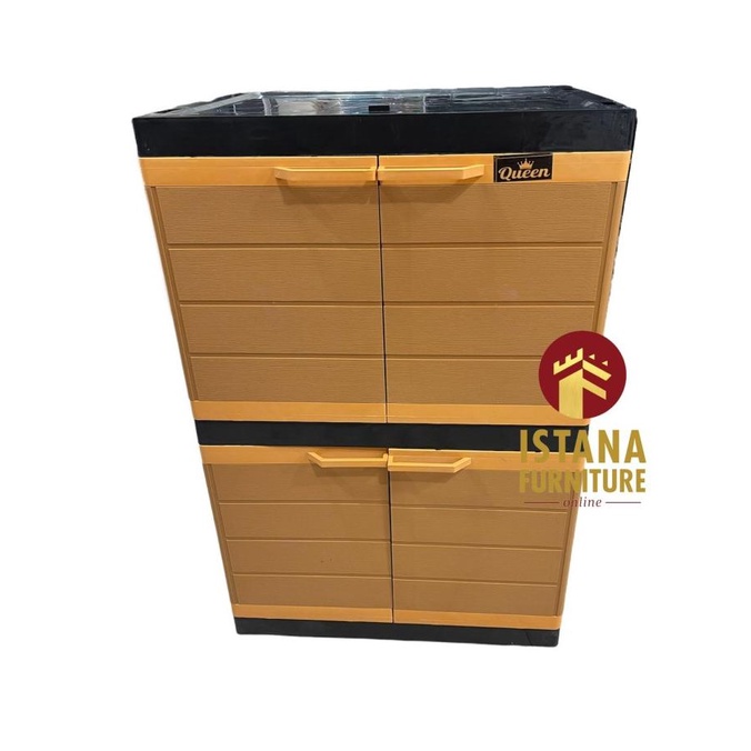 

MURAH!!! LEMARI PLASTIK / LEMARI PAKAIAN / RAK PLASTIK 2 SUSUN 4 PINTU stock ready