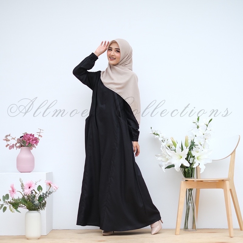 Zahra dress gamis simpel Muslim katun madinah fodu