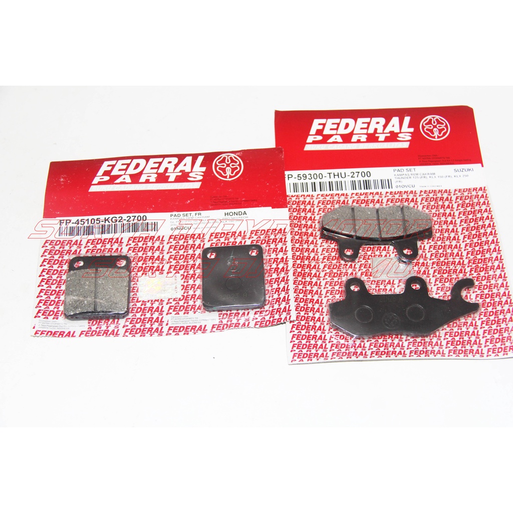Kampas Rem Diskpad Disk Pad Depan Belakang Klx 150 Federal