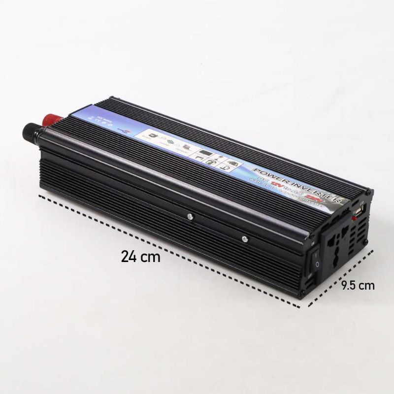 Taffware Rectangle Car Power Inverter DC 12V to AC 220V 2000W - PI2000