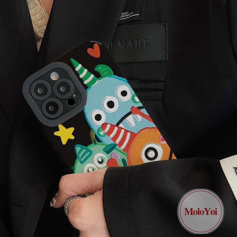 Soft Case TPU Motif Kartun Monster Unicorn Untuk iPhone 7 8 Plus 11 Pro Max XR 12 13 14 Pro Max X XS Max