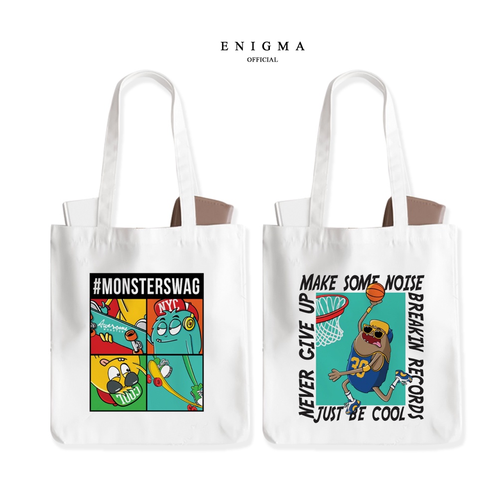 PROMO TOTEBAG KANVAS TAS WANITA AESTHETIC ORIGINAL ENIGMA