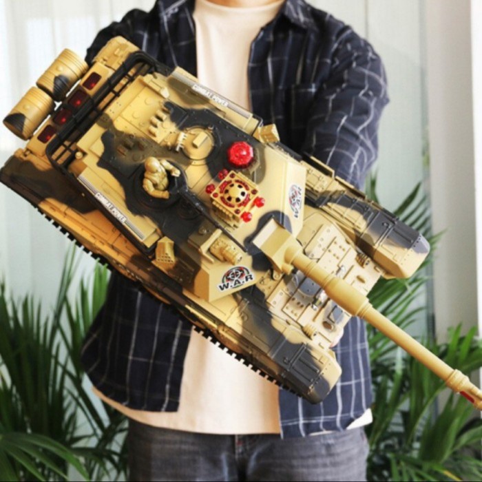 Mainan Remote Control RC Tank Militer Besar War Tnak Remote Kontrol