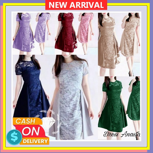 Dress Natal Wanita Terbaru Korea 2022 Jumbo Big Size Kondangan Remaja Aesthetic Korean Style Dress B