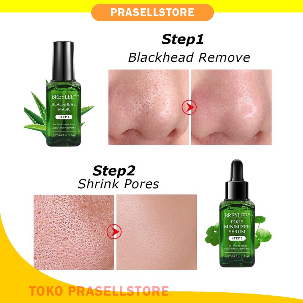 BREYLEE blackhead mask Peel Off Masker Komedo / BREYLEE STEP 1 &amp; STEP 2 PORE SERUM