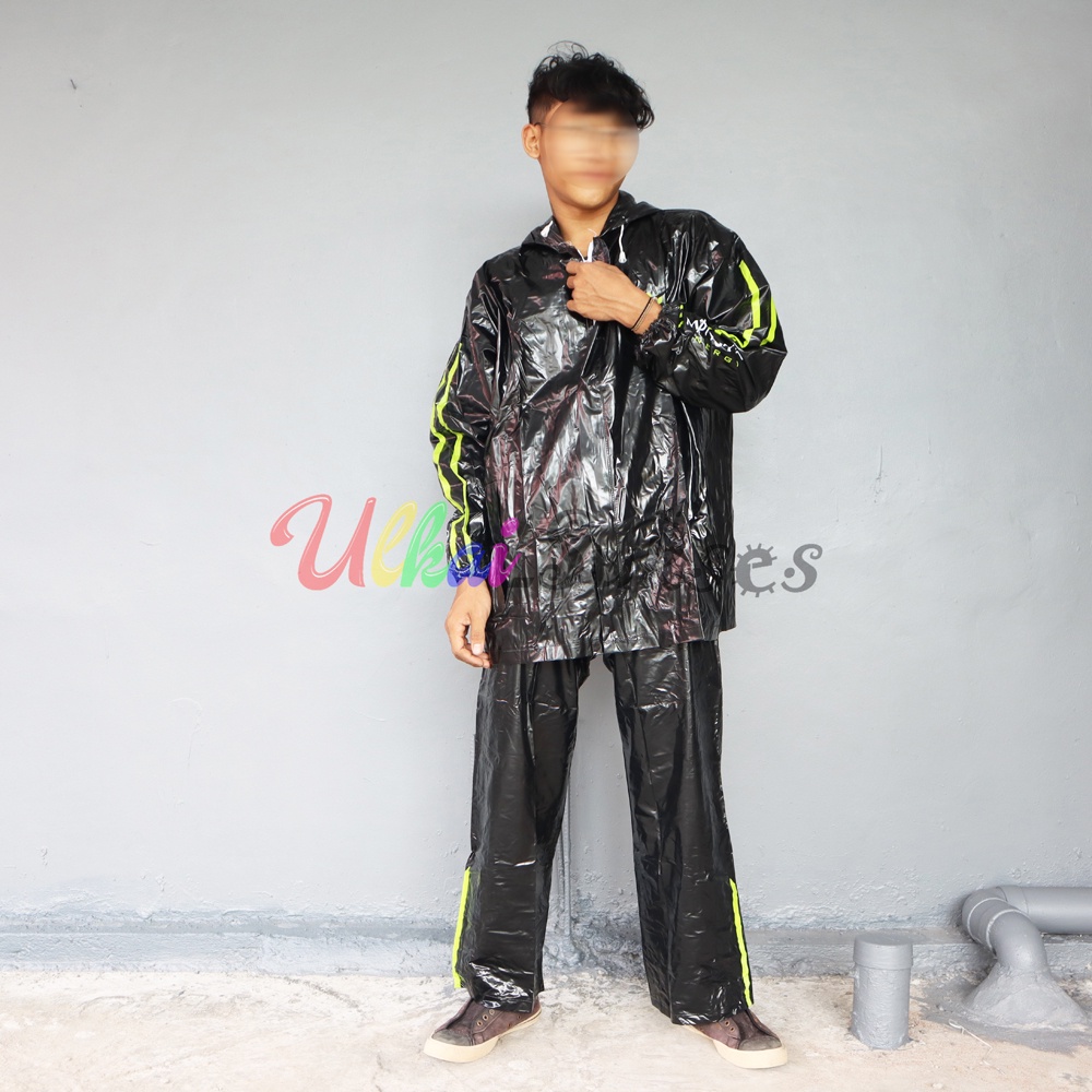 Jas Hujan Setelan Monster Raincoat Jaket dan Celana Indoplast Best Quality Mantel Hujan Murah Pria Wanita