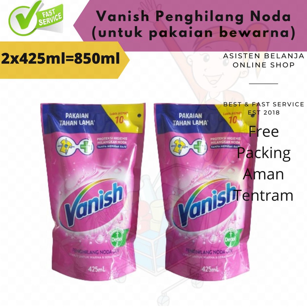 Vanish Cair Liquid Refill refil 750 ml penghilang noda pemutih pakaian 750ml